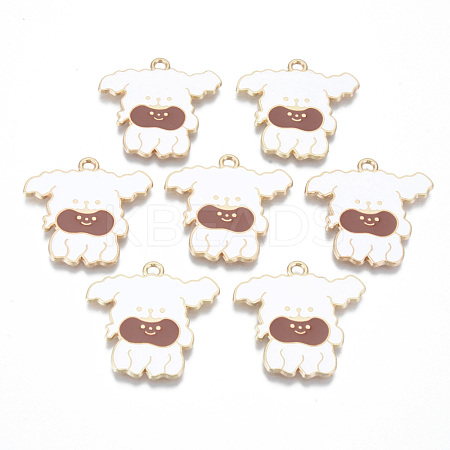 Alloy Enamel Pendants X-ENAM-T011-35KC-RS-1