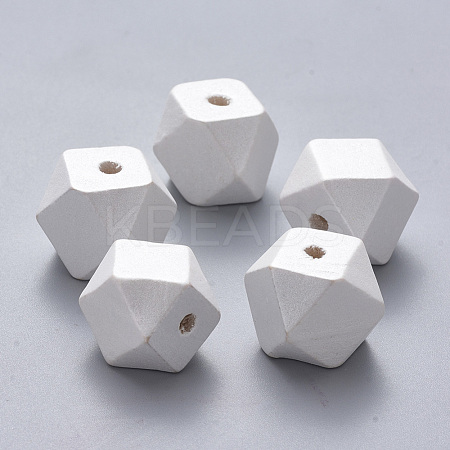 Painted Natural Wood Beads WOOD-Q040-020B-B03-1