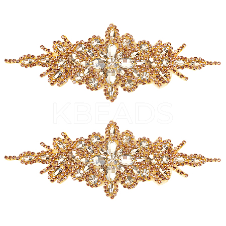 Rhinestone Flower Appliques DIY-WH0504-99B-1