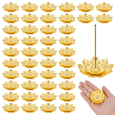 90Pcs Zinc Alloy Lotus Incense Burner Holder AJEW-WA0001-31-1