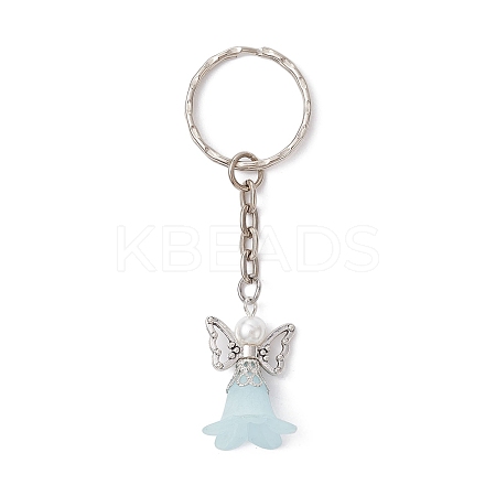 Angel Acrylic & Alloy Pendant Keychain KEYC-JKC00597-01-1
