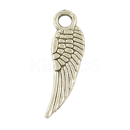 Tibetan Style Alloy Wing Charms TIBEP-3344-AS-NR-1