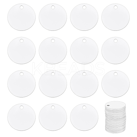 30Pcs Blank Double-sided Heat Transfer Aluminium Pendants DIY-BC0012-89B-1