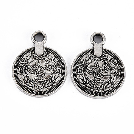 Tibetan Style Alloy Pendants TIBEP-Q089-015-RS-1