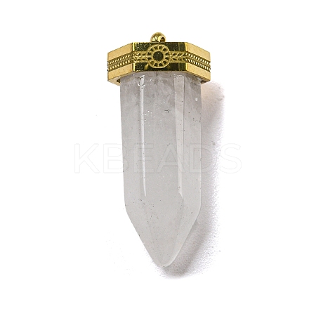 Natural Quartz Crystal Pointed Pendants STAS-K273-03G-05-1
