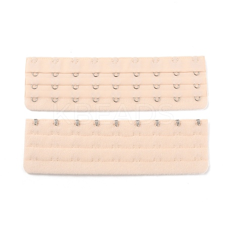 Polyester Women's 3 Rows x 9 Hooks Longline Corset Bra Extender FIND-WH0146-20B-01-1