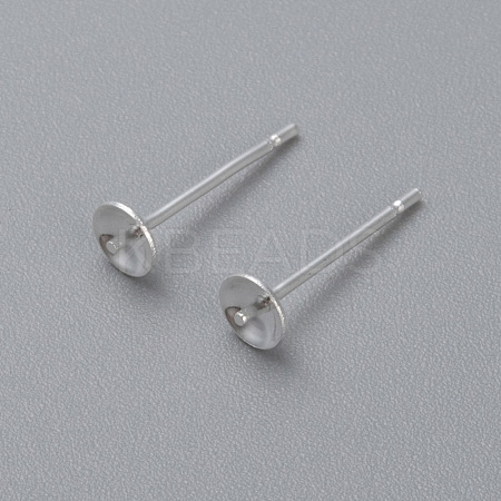 304 Stainless Steel Stud Earring Findings STAS-H436-25S-6mm-1