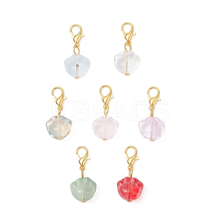 Glass Pendant Decorations HJEW-JM03941-02-S-1