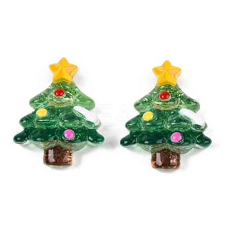 Christmas Theme Transparent Epoxy Resin Decoden Cabochons CRES-T025-01F-1