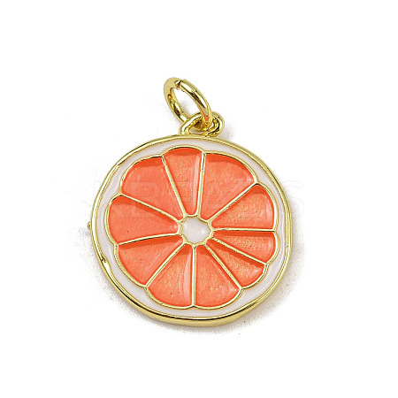Brass Enamel Pendants KK-H072-14G-02-1