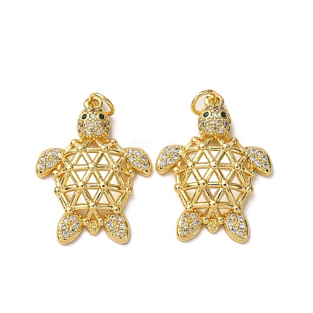 Brass Micro Pave Cubic Zirconia Pendants KK-A271-03A-G-1
