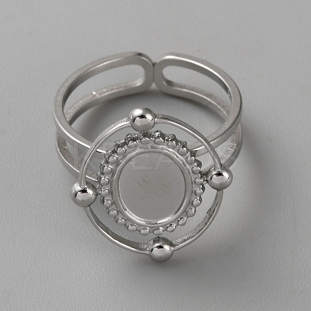 304 Stainless Steel Cuff Ring Findings FIND-WH0148-125B-P-1