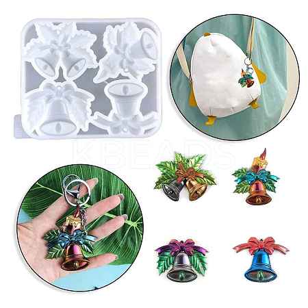 Christmas Bell DIY Food Grade Silicone Pendant Molds SIMO-PW0017-16-1
