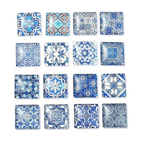 16Pcs Glass Cabochons GGLA-S059-02A-1