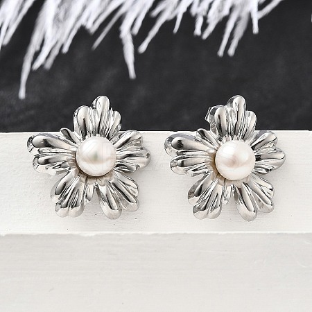 304 Stainless Steel Stud Earring Findings EJEW-F361-15P-1