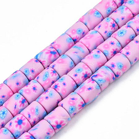 Handmade Polymer Clay Bead Strands CLAY-T020-10D-1