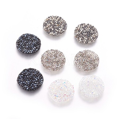 Glitter Hotfix Rhinestone GLAA-P047-D-16mm-1