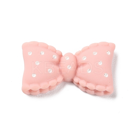 Cartoon Opaque Resin Polka Dot Bowknot Cabochons LS-RESI-Q218-02F-1