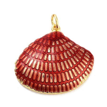 Real 18K Gold Plated Rack Plating Brass Enamel Pendants KK-M293-32G-01-1
