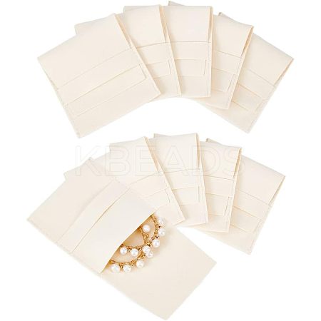10Pcs 5 Colors Microfiber Jewelry Pouches ABAG-NB0001-70-1