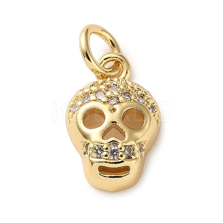 Brass Micro Pave Cubic Zirconia Charms LS-KK-I383-08G-04-1