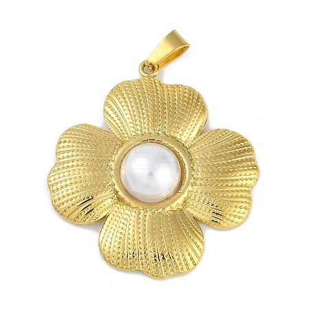 ABS Plastic Imitation Pearl Pendants STAS-H224-03G-1