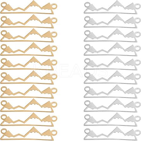 20Pcs 2 Color 201 Stainless Steel Links Connectors STAS-UN0031-19-1
