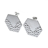 Tarnish Resistant 201 Stainless Steel Stud Earrings EJEW-K270-31P-1