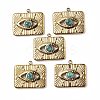 Vacuum Plating 201 Stainless Steel Natural Turquoise Pendants STAS-C064-VC834-1