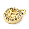 Brass Micro Pave Cubic Zirconia Pendants KK-A240-13G-2