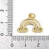 Brass Micro Pave Clear Cubic Zirconia Enamel Pendants KK-Z123-14G-3