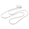 201 Stainless Steel Round Snake Chain Necklaces for Women NJEW-G140-06C-P-1-1