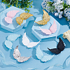 36Pcs 6 Colors Plastic Angel Wings Ornament DIY-AR0002-99B-3