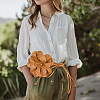Flower PU Leather Wrap Waist Belts for Women AJEW-WH20816-058C-3