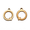 304 Stainless Steel Alphabet Charms STAS-H122-Q-AB-1