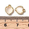 Heart Brass Charms KK-D024-02B-G-3