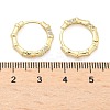 Bamboo Brass Micro Pave Clear Cubic Zirconia Hoop Earrings EJEW-Z102-05G-5