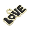 Valentine's Day Alloy Enamel Pandants PALLOY-V001-06G-2