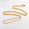 Unisex Casual Style 304 Stainless Steel Twisted Chain Necklaces STAS-O037-16G-2