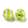 Printed Wood European Beads WOOD-G022-13M-2