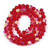 Imitate Austrian Crystal Bicone Frosted Glass Beads Strands GLAA-F029-TM3mm-A14-2