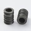 Groove Column Shaped Brass Beads FIND-WH0143-88B-2