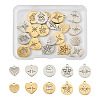 20Pcs 10 Style 304 Stainless Steel Pendants STAS-PJ0001-42-1