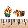 Christmas 304 Stainless Steel Enamel Pendants STAS-Z093-08R-G-3