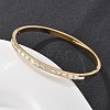 304 Stainless Steel Rhinestone Bangles for Women BJEW-Z092-08G-1