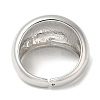 Rack Plating Brass Blank Dome Open Cuff Rings RJEW-E290-02P-3