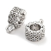 Brass with Cubic Zirconia Pendants KK-P271-07P-2
