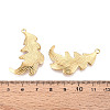 304 Stainless Steel Leaf Pendants STAS-T069-39G-3