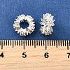 Brass Micro Pave Cubic Zirconia European Beads KK-L230-12S-2