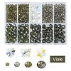 DIY Rondelle Glass Beads & Glass Rhinestone Jewelry Making Finding Kit DIY-YW0009-27-1
